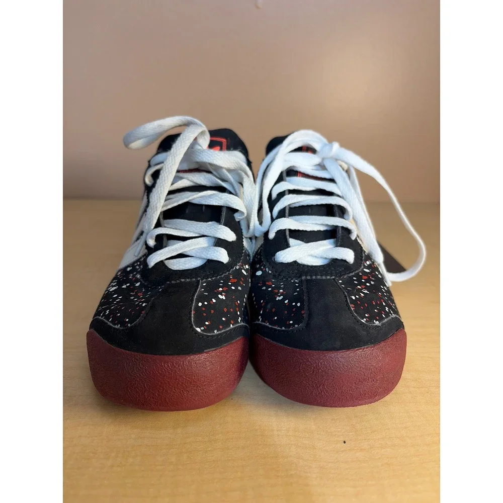 Adidas Samoa Black White Red Paint Splatter Sneakers C77378 Mens 7
